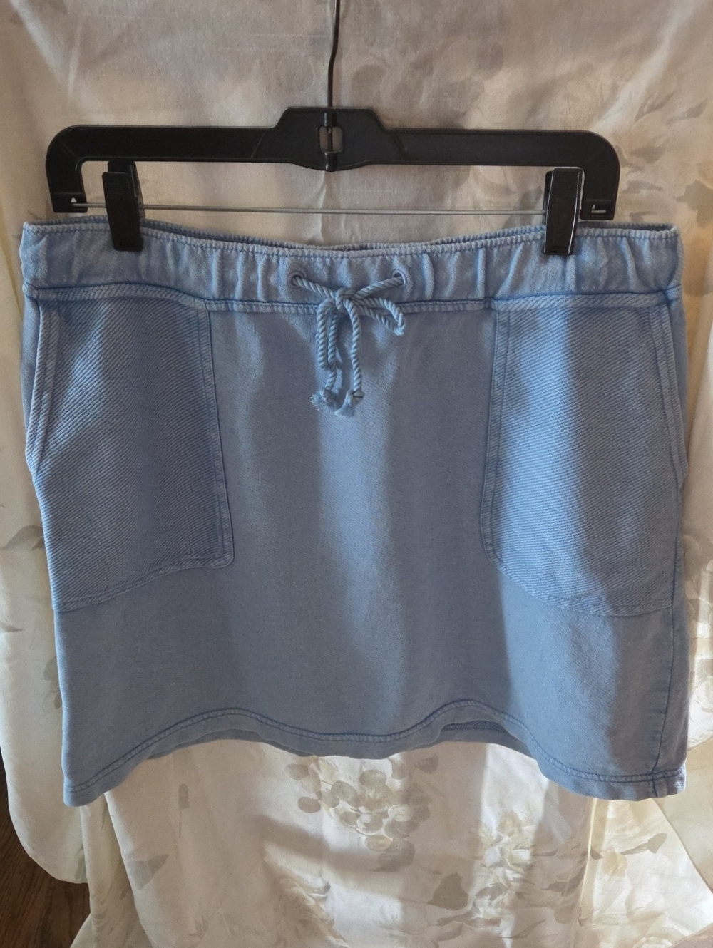 J. Jill Light Blue Drawstring Pocket Skirt